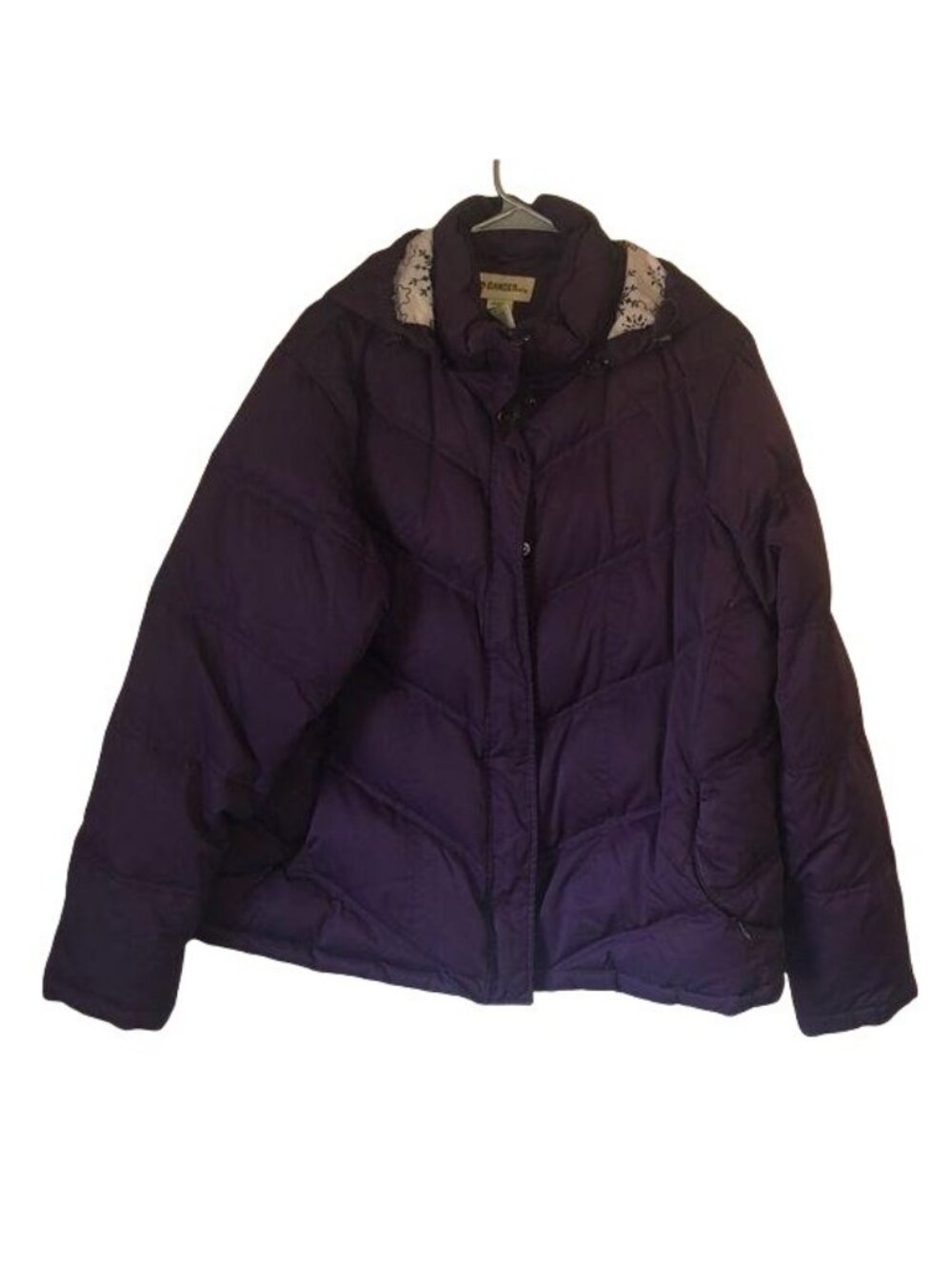 Gander Mountain Eggplant Coat Removable hood, XL